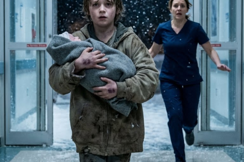 A barefoot seven-year-old arrived at the ER carrying his baby sister. What he whispered to the nurse left the staff in tears—and set off an investigation that changed everything.